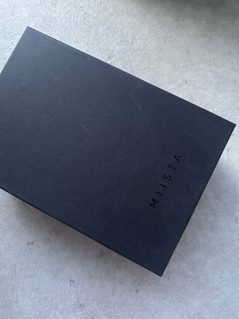 MIISTA FIFI 
Black Tumbled Leather Square-Toe Mules - Picture 4 of 4